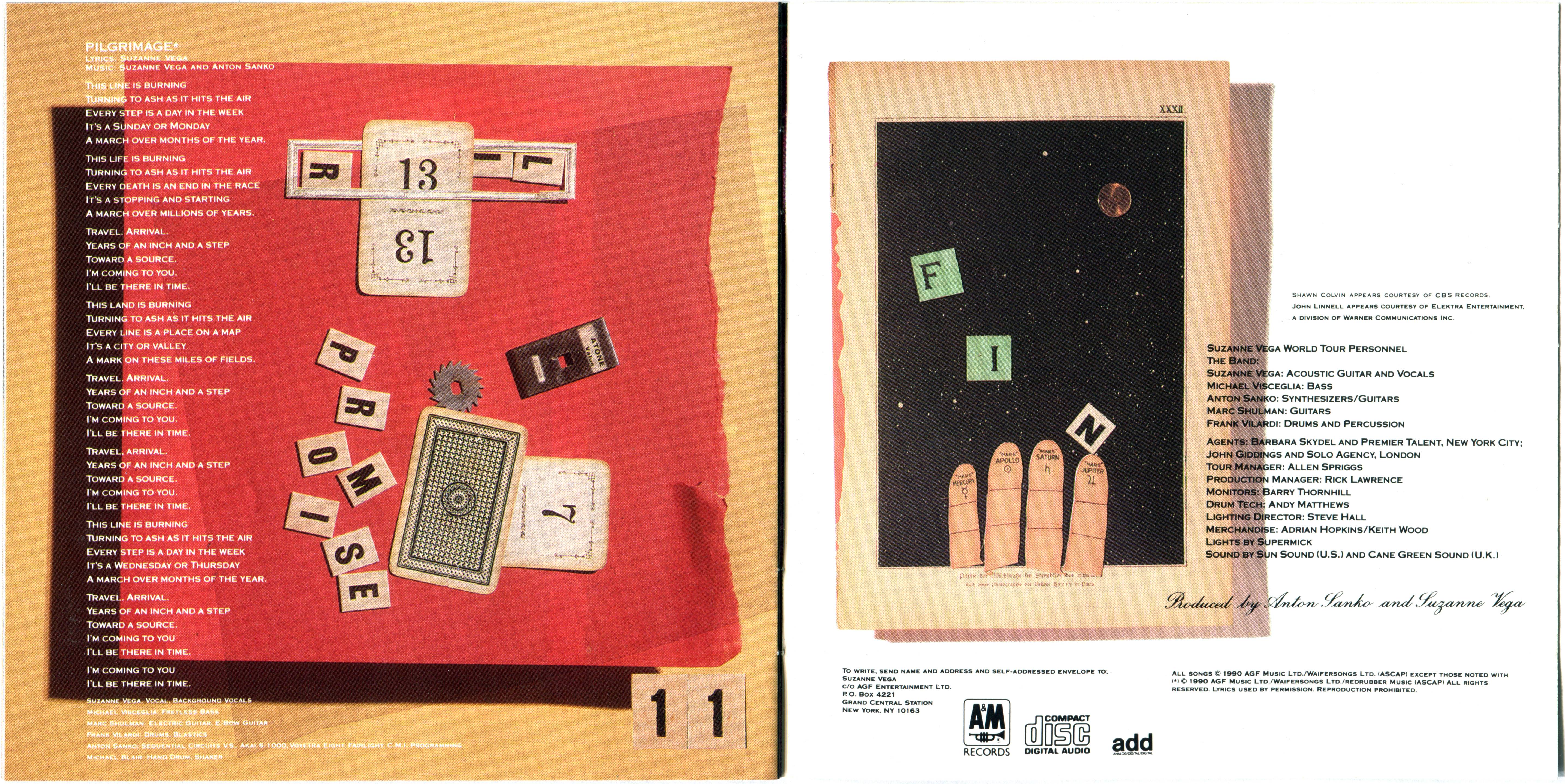 Suzanne Vega  Days Of Open Hand : Booklet 7